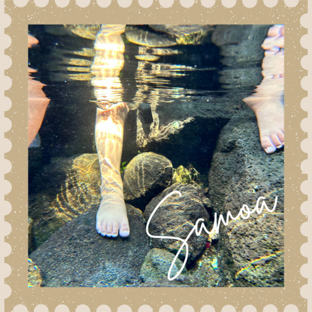 Samoa 10x10cm Photo Magnet or Decal - Cave Pool